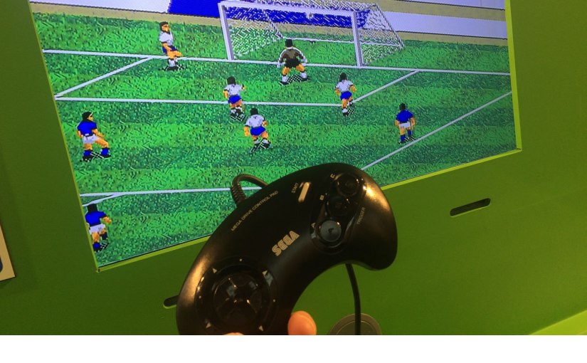 The original FIFA video game at the National Footbal Museum’s Pitch To Pixel exhibition
