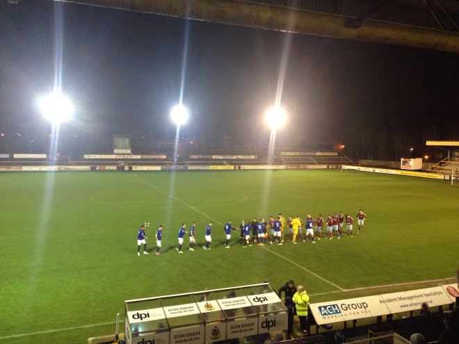 Everton under-21s at Southport's Merseyrail Community Stadium. Image for illustrative purposes on this blog only, and was not intended for publication.